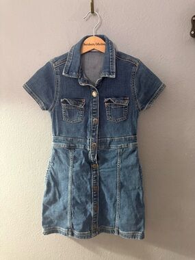 abercrombie kids Blue Denim Jacket with Contrast Stitching
